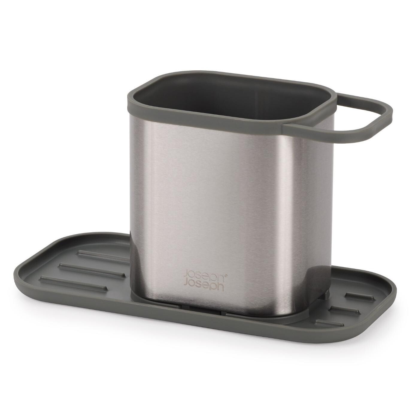 Dřezový organizér DUO STEEL 851681 23 cm, stříbrná, plast / nerezová ocel, Joseph Joseph