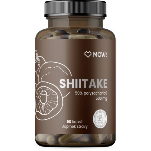 MOVit Shiitake 50% polysacharidů 500mg cps.90