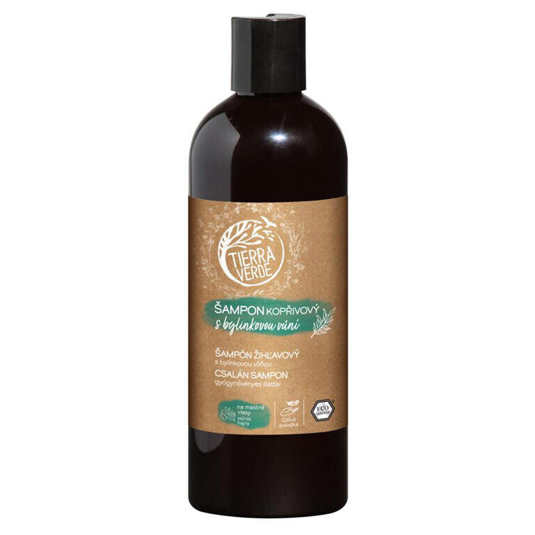 Tierra Verde kopřivový šampon na mastné vlasy s bylinkovou vůní