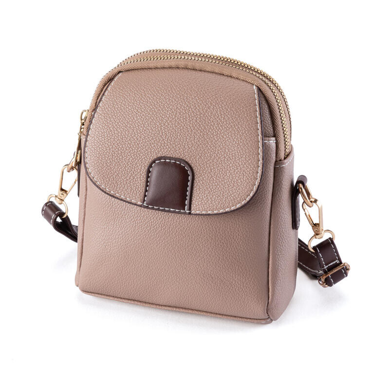 Mini dámská kabelka přes rameno kávová