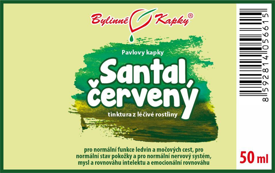 Santal červený (červené santalové dřevo) tinktura 50 ml | Pavlovy bylinné kapky