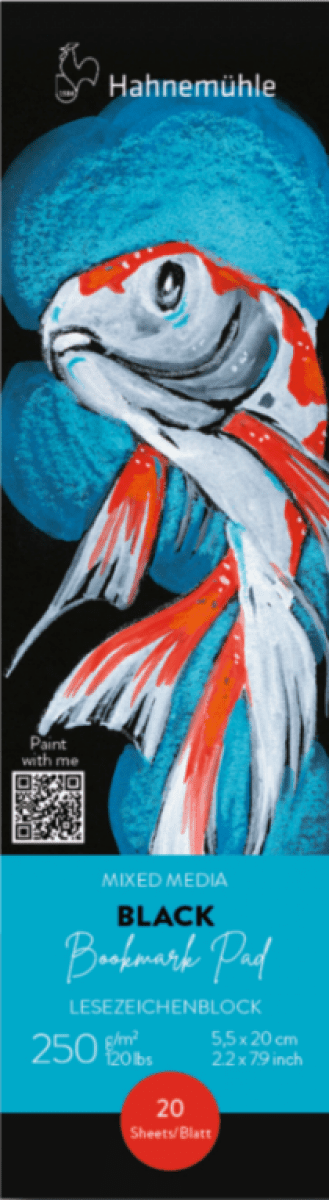 Záložkový blok Hahnemühle pro akvarel 100% černý 5,5x20cm