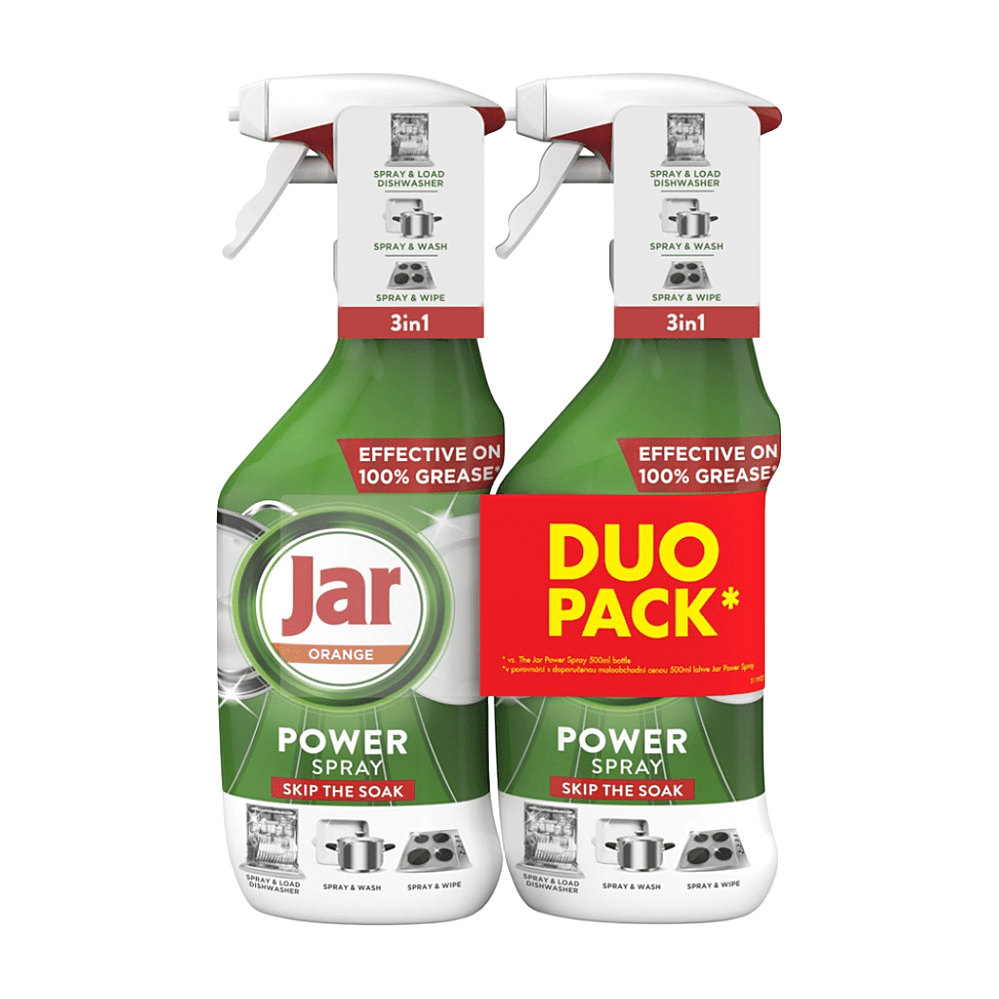 JAR Power Spray na nádobí 3v1 Orange 2 x 500 ml