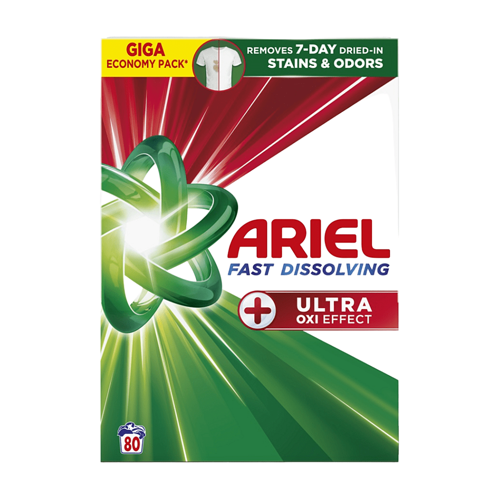 ARIEL Plus Ultra Oxi Effect Prací prášek 80 praní 4,4 kg