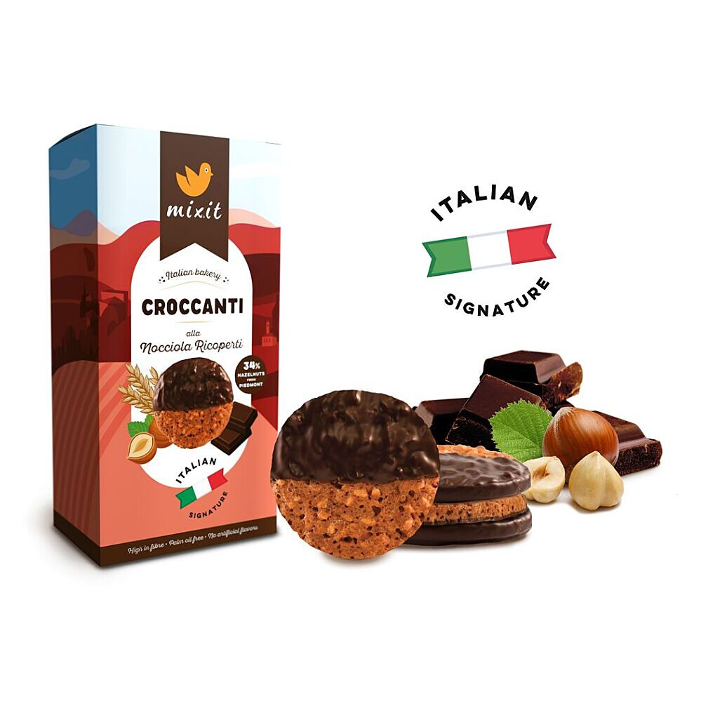 MIXIT Italian bakery croccanti alla nocciola ricoperti 150 g