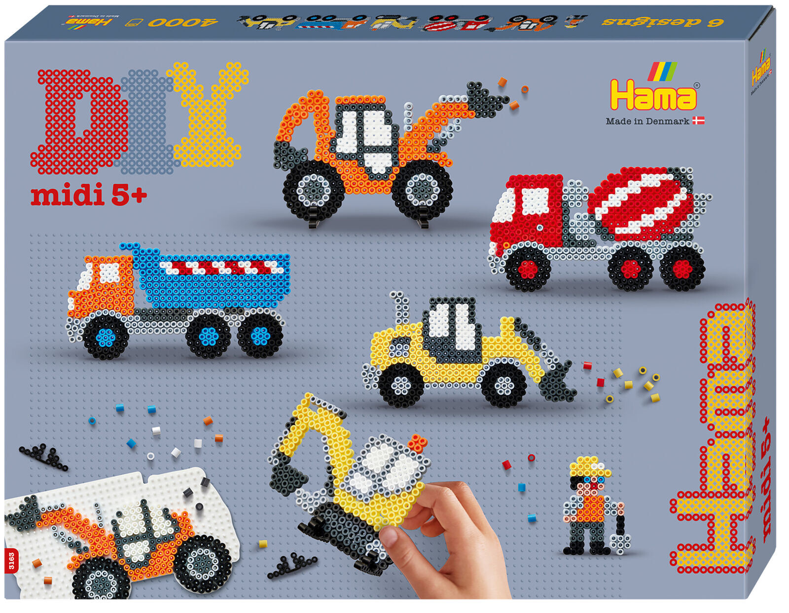 Hama Midi - Velká dárková sada - Stavební stroje