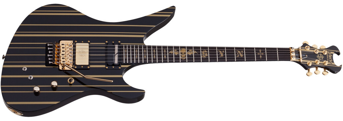 Schecter Synyster Custom-S Black with Gold Stripes B-Stock