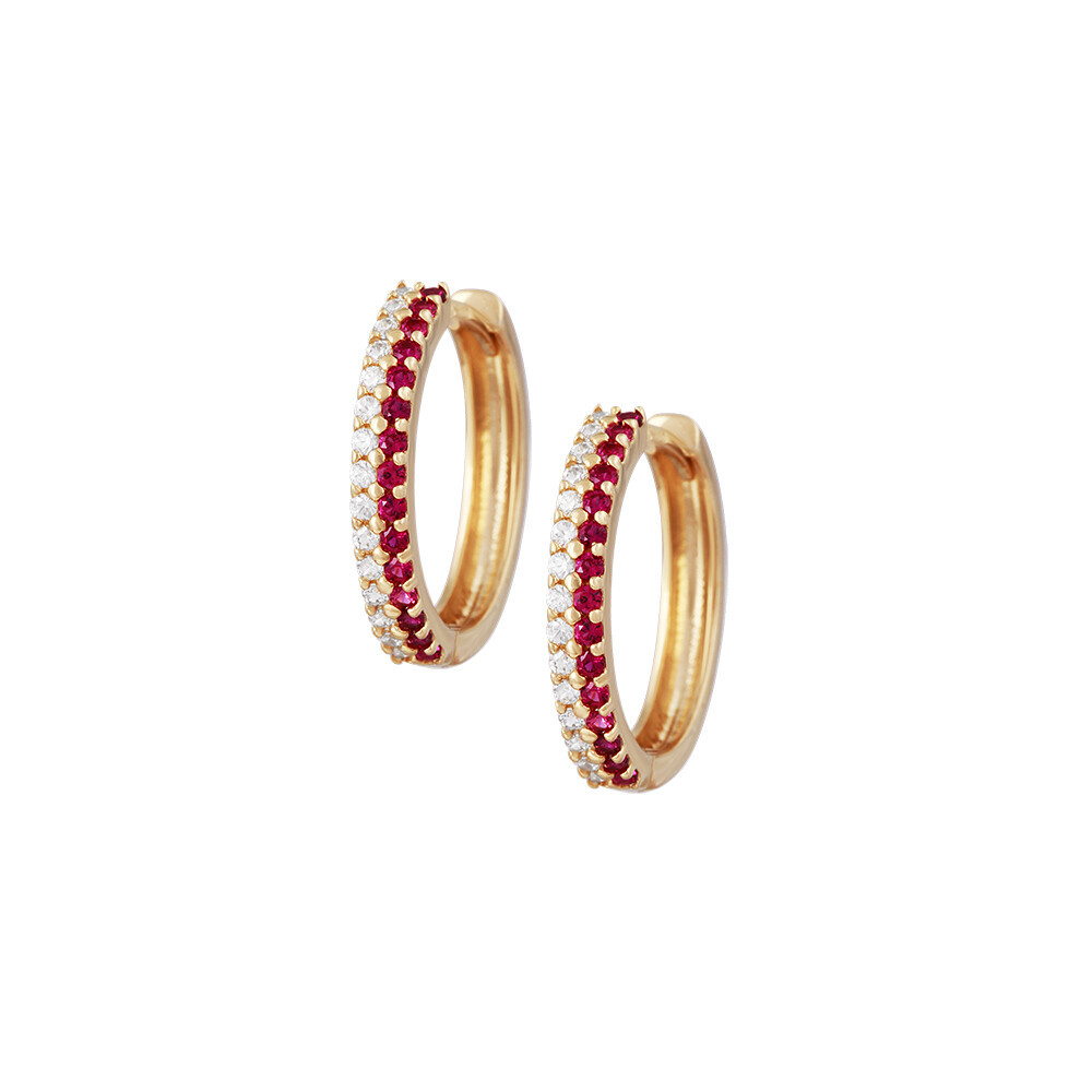 Náušnice se syntetickými kameny 236-087-001034 2.40g