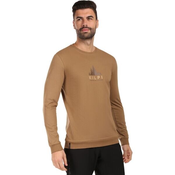 KILPI BASE Pánské bavlněné tričko, hnědá, velikost XXXL