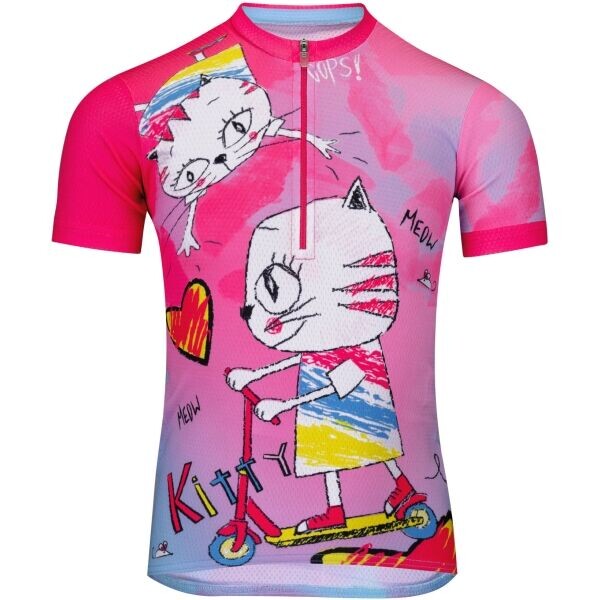 Etape RIO KITTY Dětský cyklistický dres, růžová, velikost 140-146