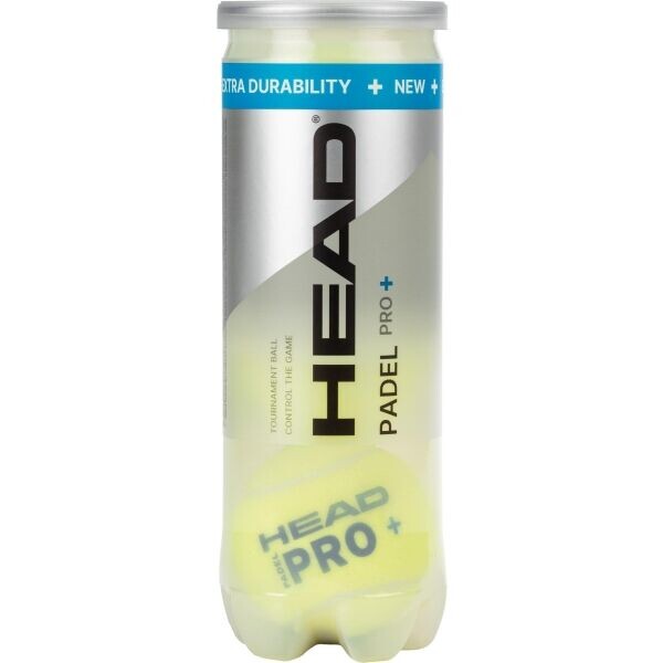 Head PADEL PRO+ 3B Padelové míčky, žlutá, velikost