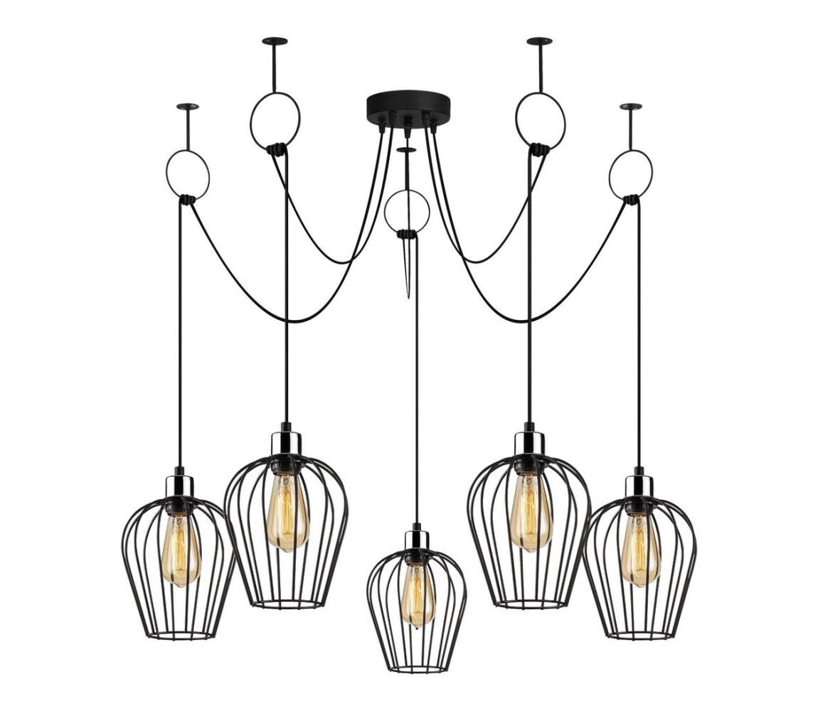 Lustr na lanku TEL 5xE27/40W/230V pavouk 892OPV1715
