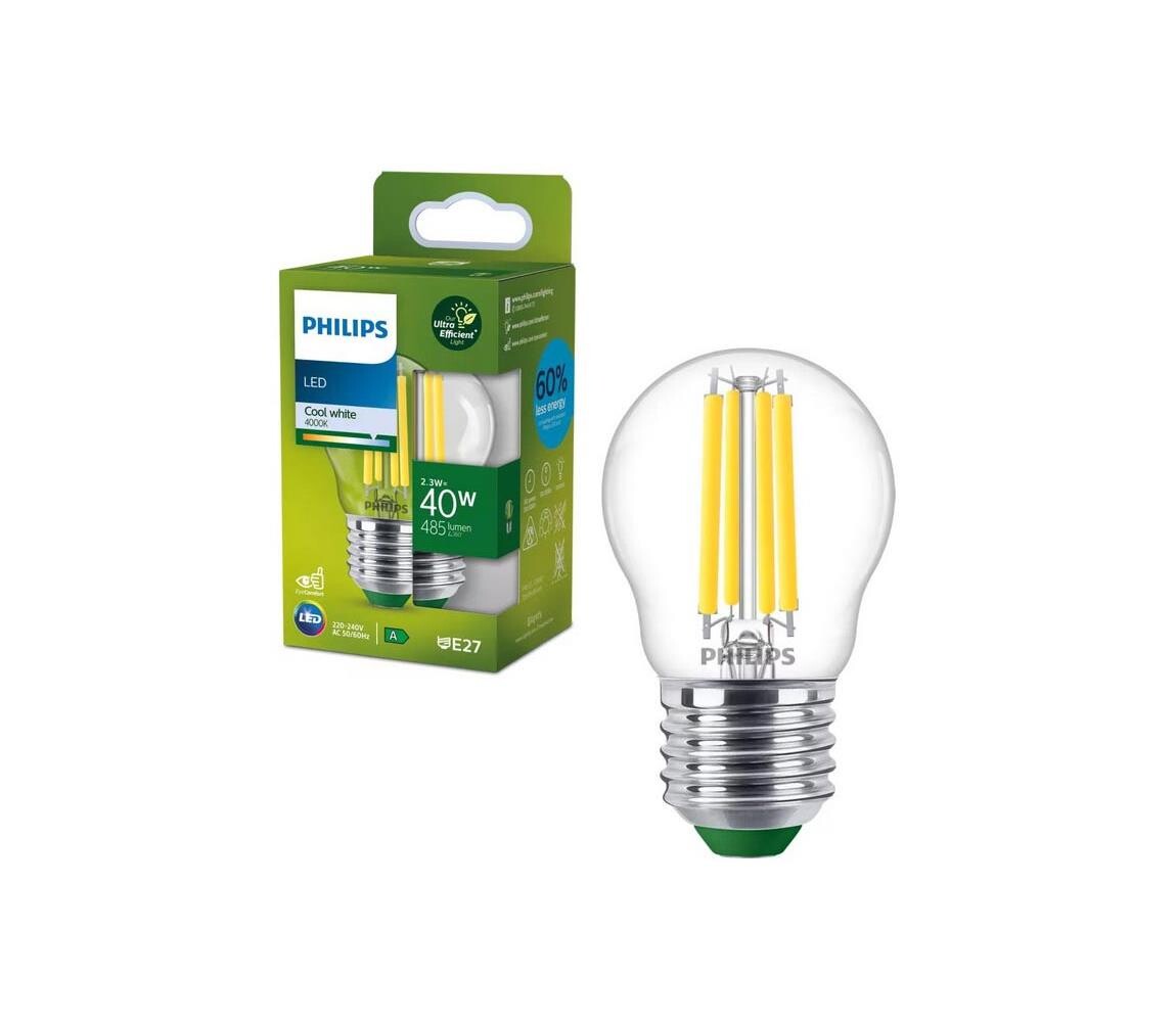 LED Žárovka ULTRAEFFICIENT VINTAGE Philips P45 E27/2,3W/230V 4000K 8720169188259