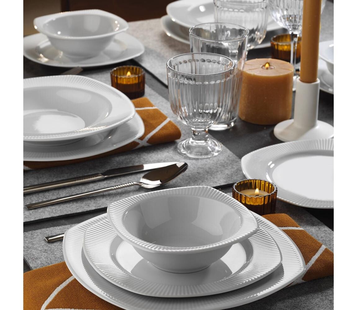 Jídelní sada 24 ks bílá/porcelán 710KTP1453