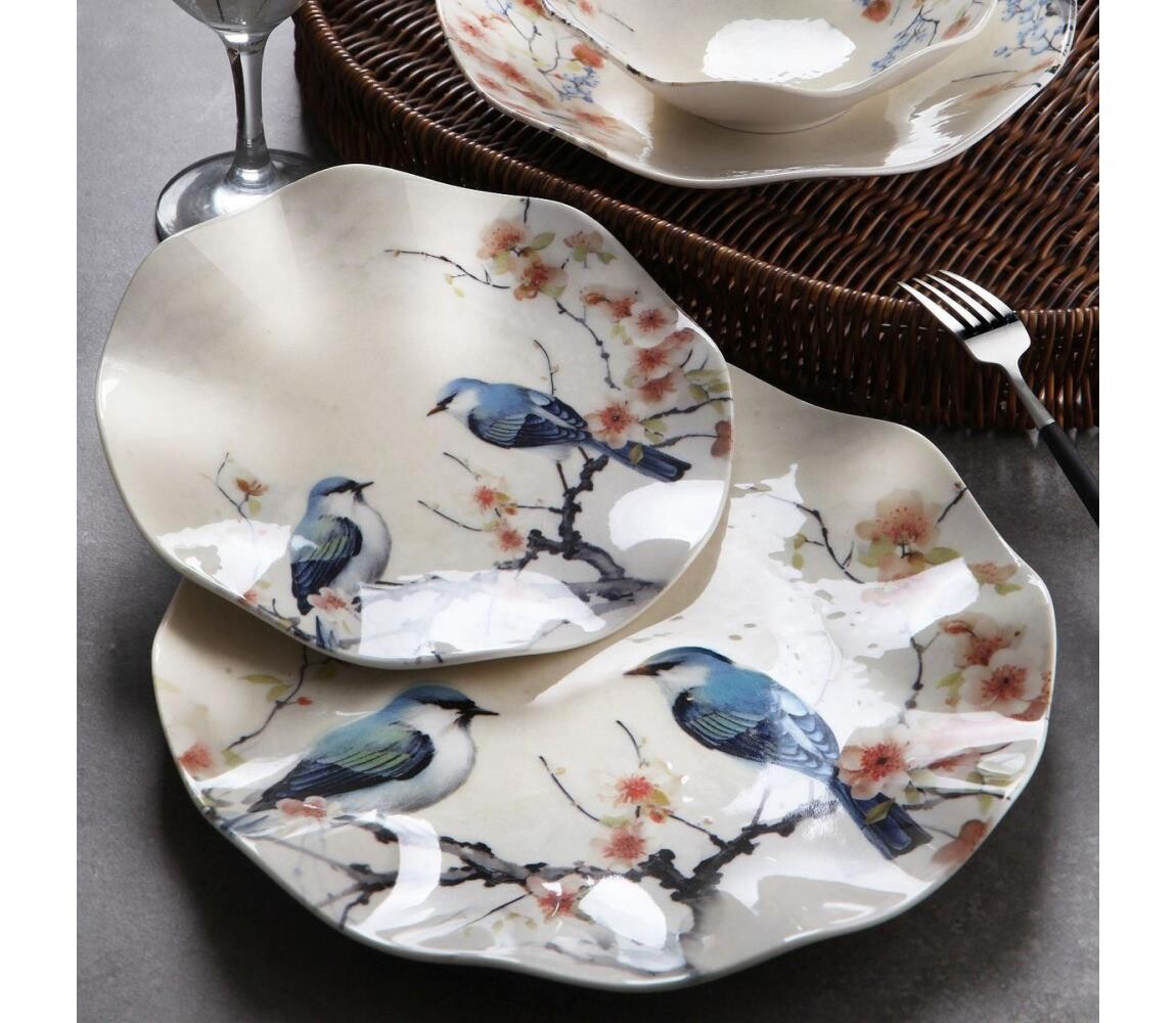 Jídelní sada 24 ks pestrobarevná/porcelán 430KSV8993