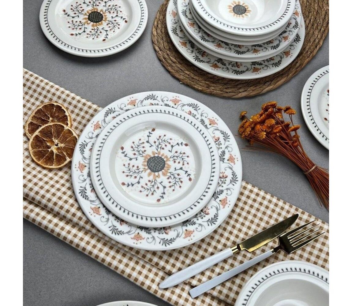 Jídelní sada 24 ks pestrobarevná/porcelán 824MXL1110