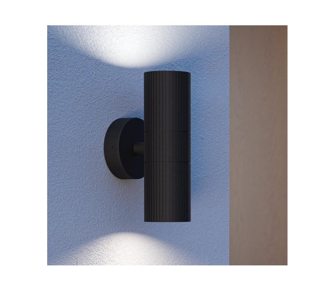 Eglo 902038 - Venkovní nástěnné svítidlo TOMELLOSO 2xGU10/28W/230V IP44 černá 902038