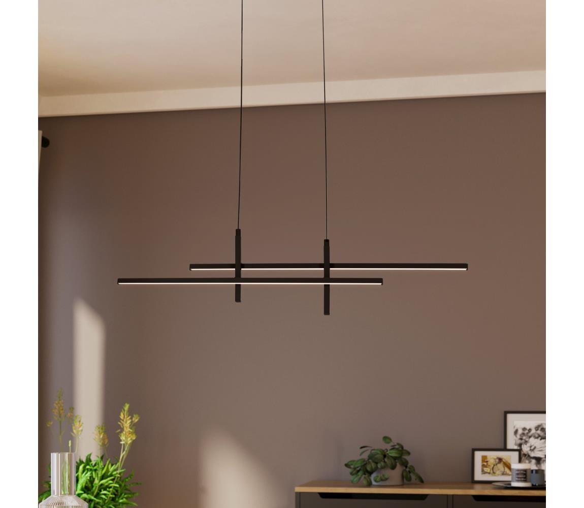 Eglo 901885 - LED Lustr na lanku TREPILIANO LED/20W/230V černá 901885