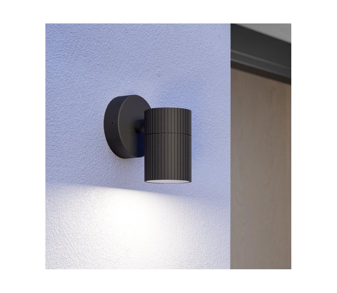 Eglo 902037 - Venkovní nástěnné svítidlo TOMELLOSO 1xGU10/28W/230V IP44 černá 902037