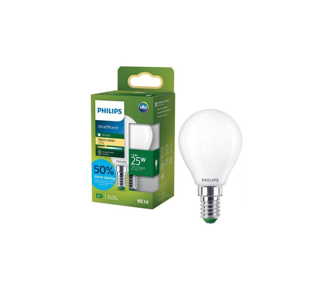 LED Žárovka ULTRAEFFICIENT Philips P45 E14/1,2W/230V 2700K 872110305219300