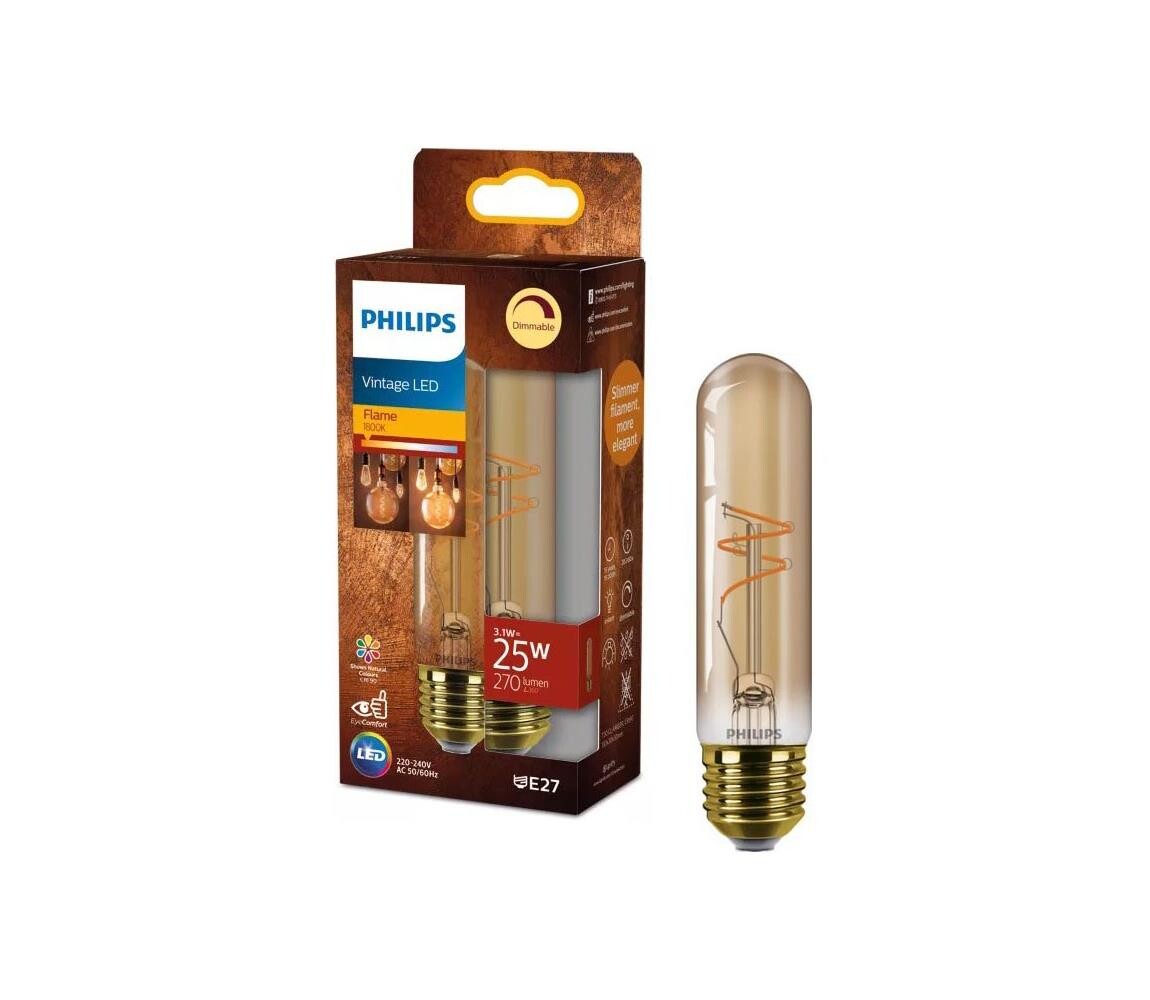 LED Stmívatelná žárovka VINTAGE Philips T30 E27/3,1W/230V 1800K 872110304907000