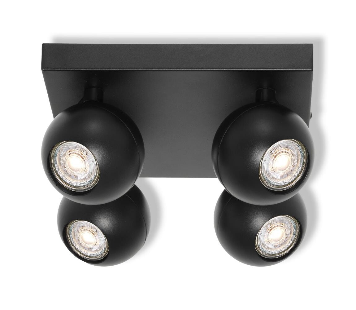 Osram - Bodové svítidlo SPOT SPHERAL 4xGU10/6W/230V černá 4099854588464