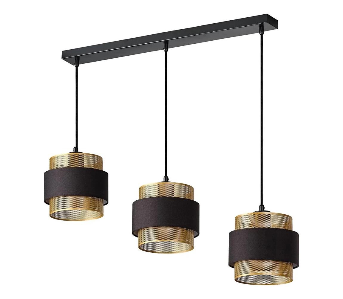 Osram - Lustr na lanku DECOR HORNET 3xE27/10W/230V černá/zlatá 4058075847880