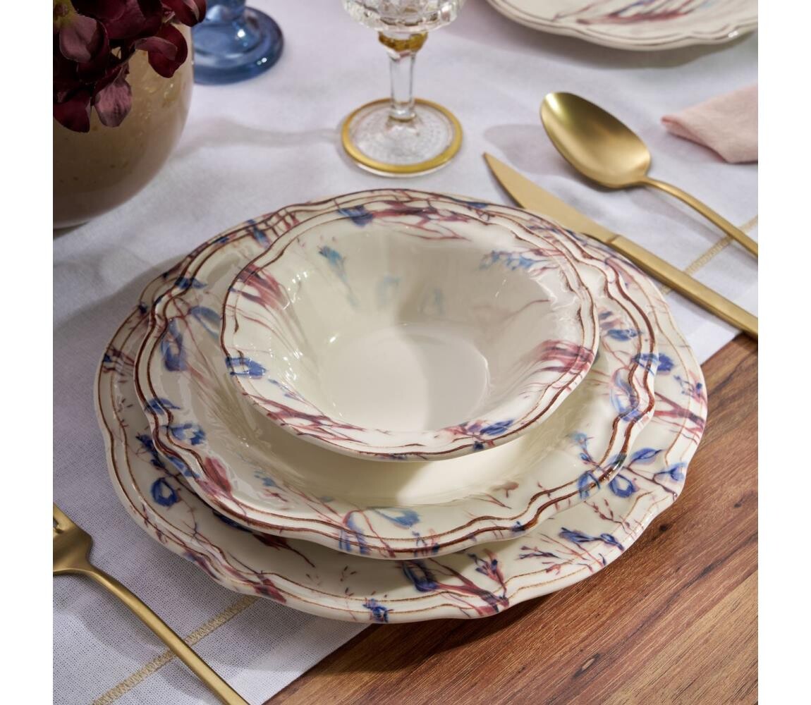 Jídelní sada 24 ks pestrobarevná/porcelán 520ZNO1103