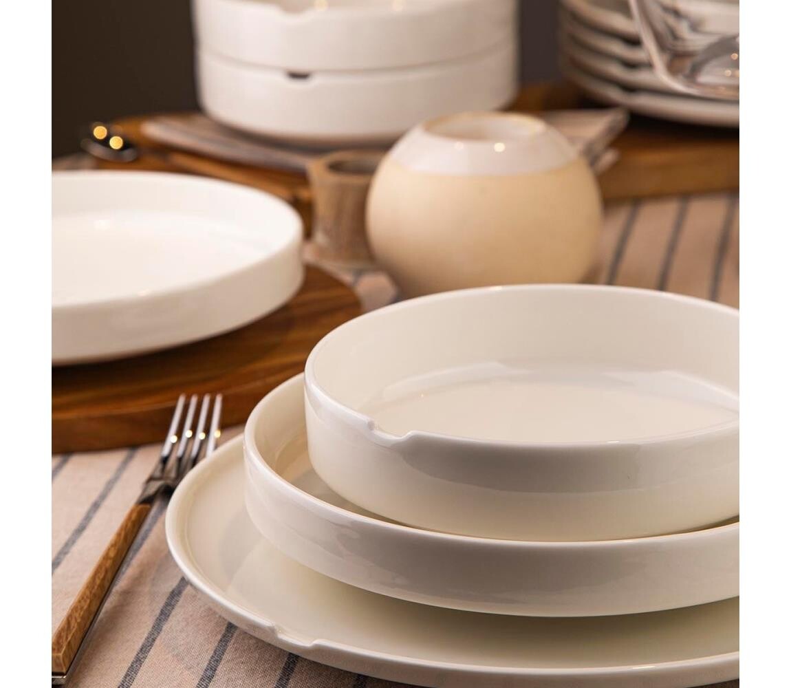 Jídelní sada 18 ks bílá/porcelán 719KTP9855
