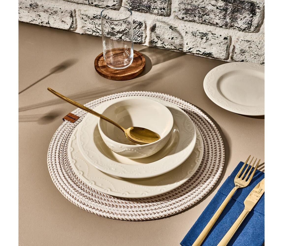 Jídelní sada 24 ks bílá/porcelán 311MBL1112