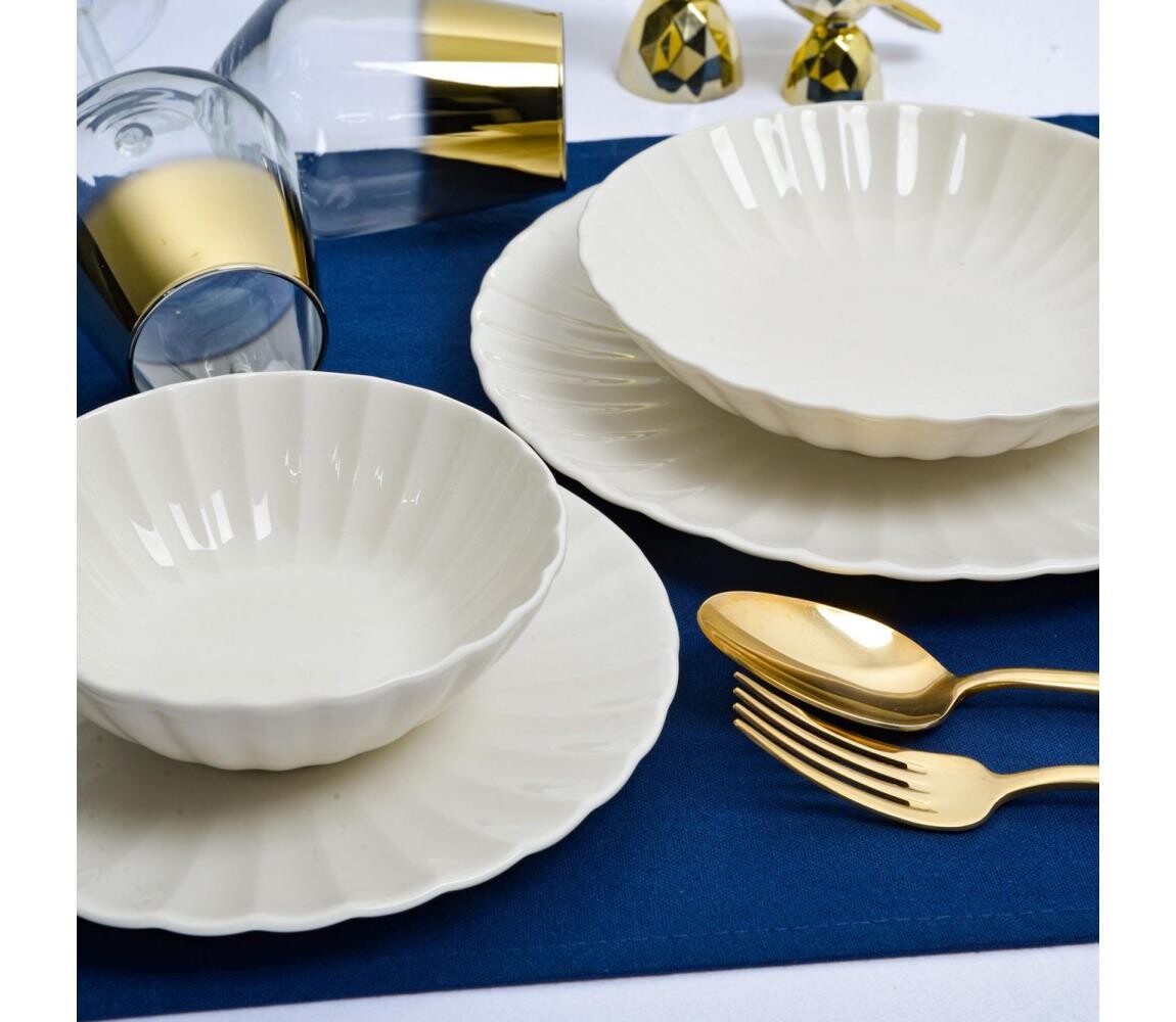 Jídelní sada 24 ks bílá/porcelán 858CMR1324