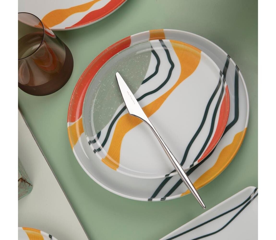 Jídelní sada 18 ks pestrobarevná/porcelán 719KTP9787