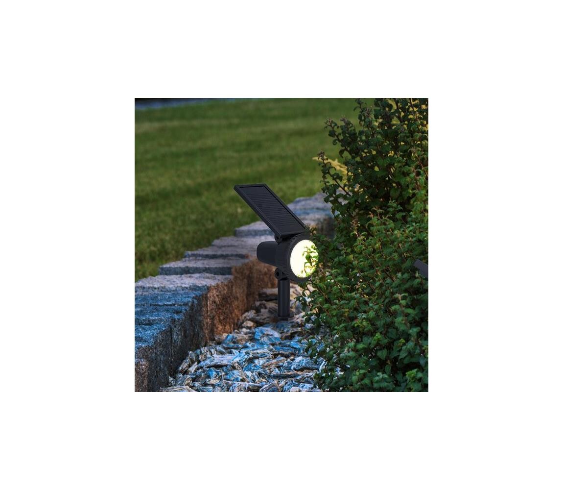 Eglo 901069 - LED RGBW Stm. solární lampa SAMBUCO LED/3W/4,5V IP44 černá + DO 901069