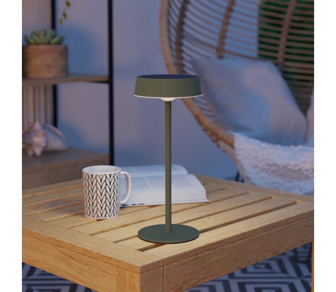 Eglo 75878-LED St. solár. nab. stolní lampa SIMERI LED/3W/5V 1800mAh IP44 zelená 75878