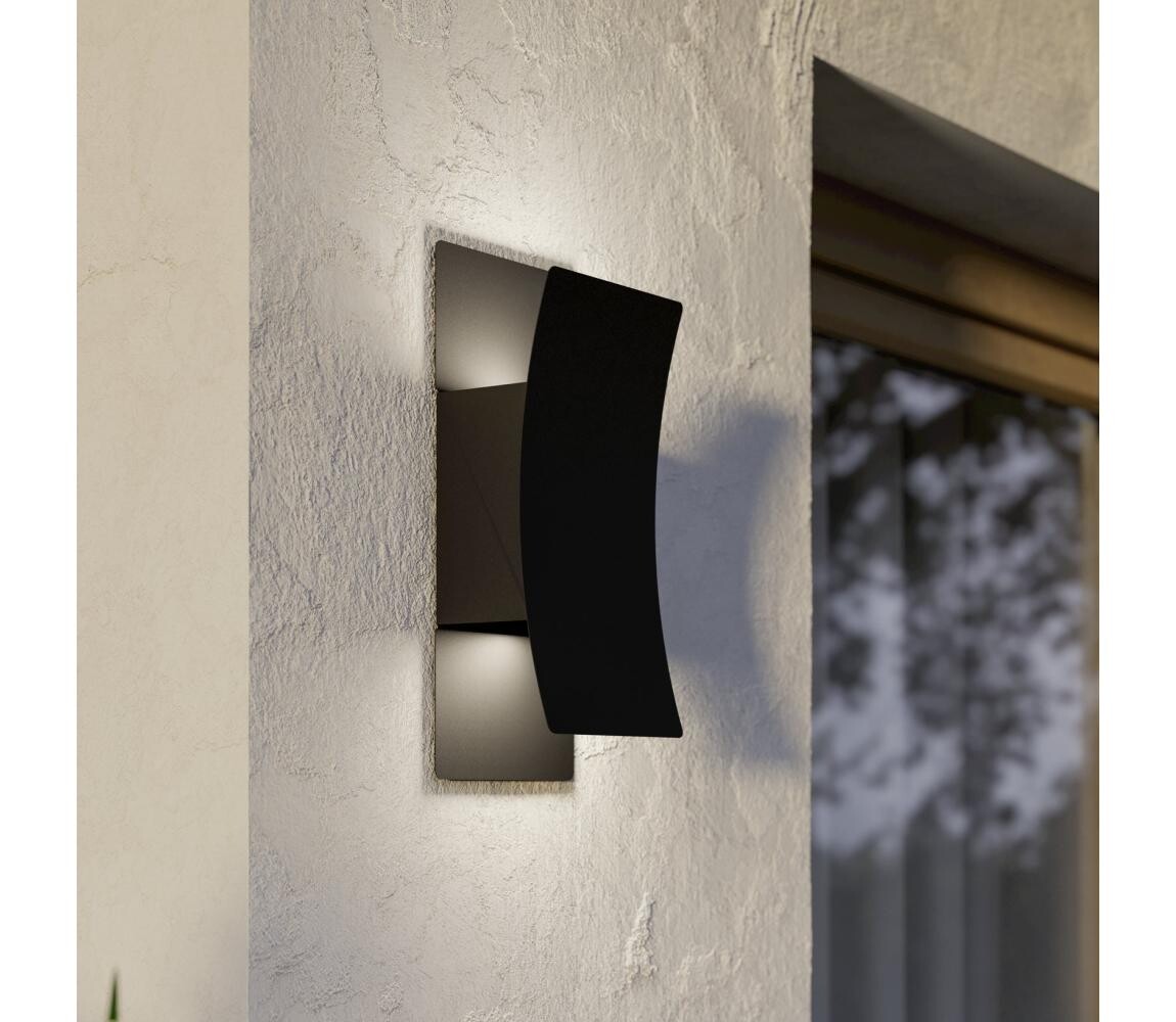 Eglo 902021 - LED Venkovní nástěnné svítidlo VERDOLINO 2xLED/4W/230V IP44 černá 902021