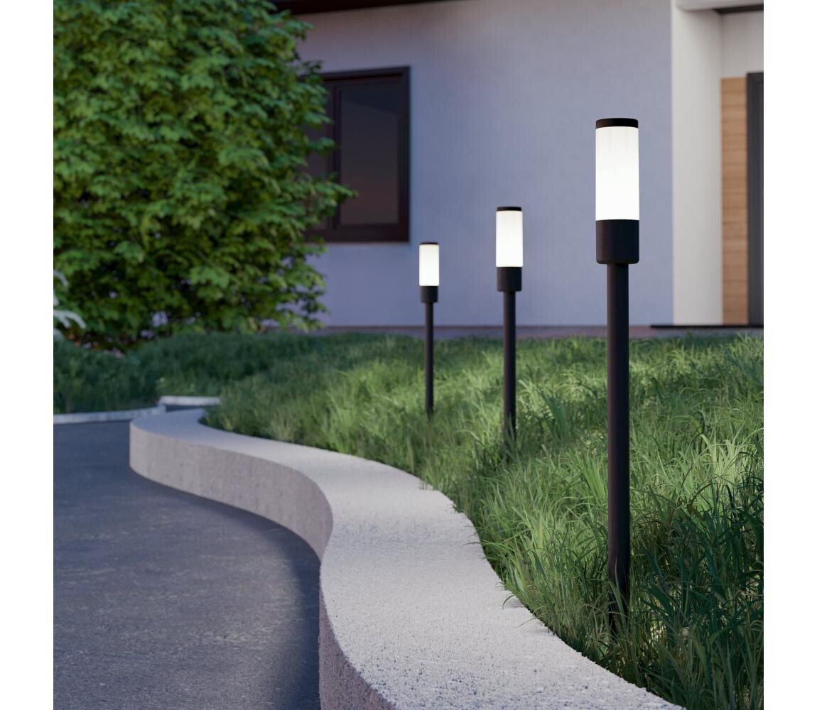 Eglo 902042 - SADA 3x LED Venkovní lampa ZANCARO LED/1W/230V IP44 černá 902042