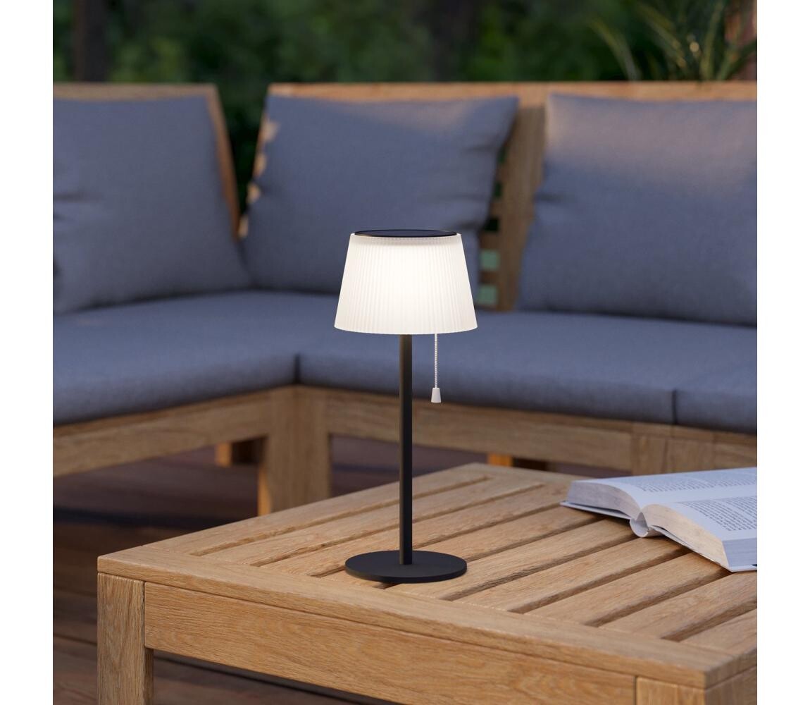 Eglo 901898 -LED Solární stolní lampa SCORDIANO LED/2,3W/3,7V 1800mAh IP44 černá 901898