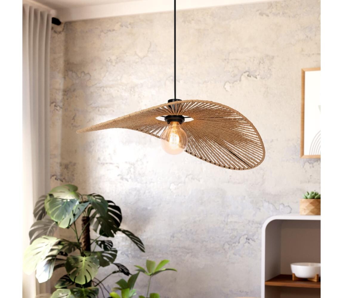 Eglo 31991 - Lustr na lanku SIRUELA 1xE27/42W/230V 56 cm hnědá/černá 31991