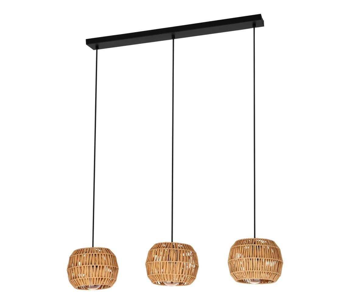 Eglo 44144 - Lustr na lanku SHELDON 3xE27/40W/230V hnědá 44144