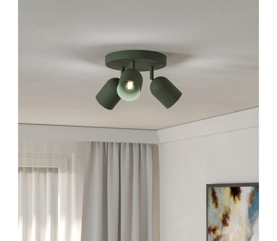 Eglo 44134 - Bodové svítidlo TILSTON 3xE14/40W/230V zelená 44134