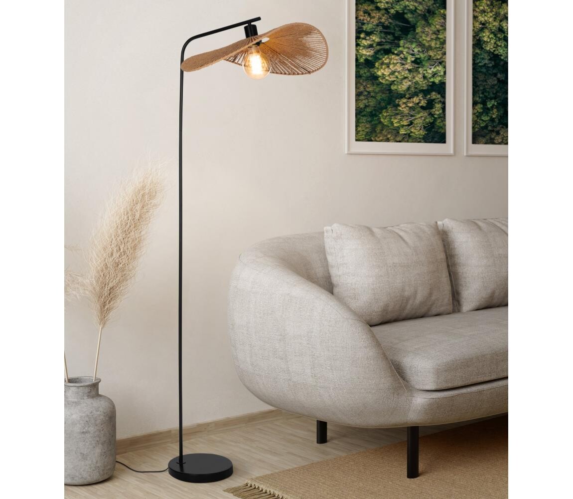 Eglo 31966 - Stojací lampa SIRUELA 1xE27/42W/230V hnědá/černá 31966