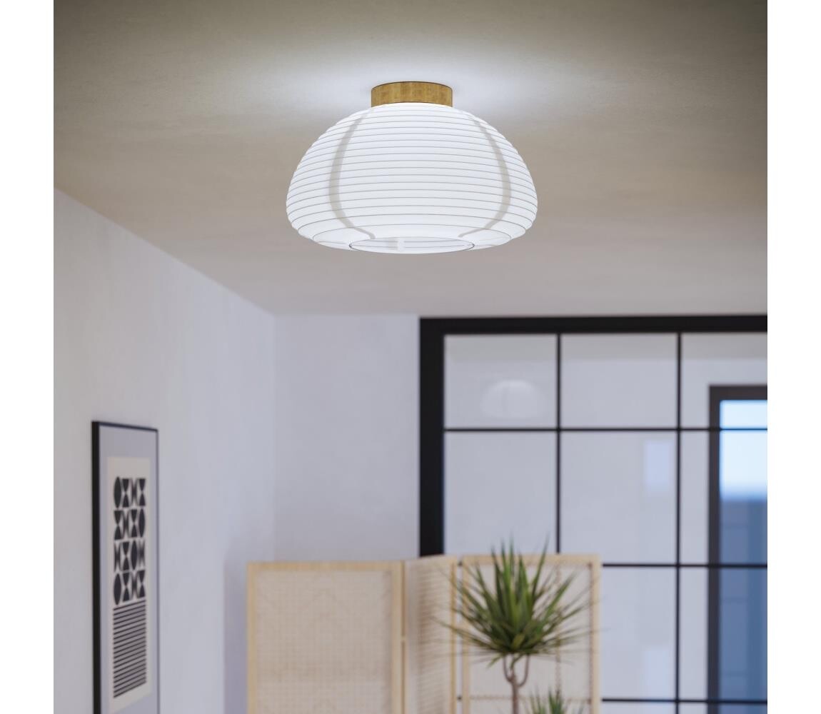 Eglo 44063 - Stropní svítidlo SUMMERHILL 1xE27/40W/230V pr. 40 cm bílá/béžová 44063