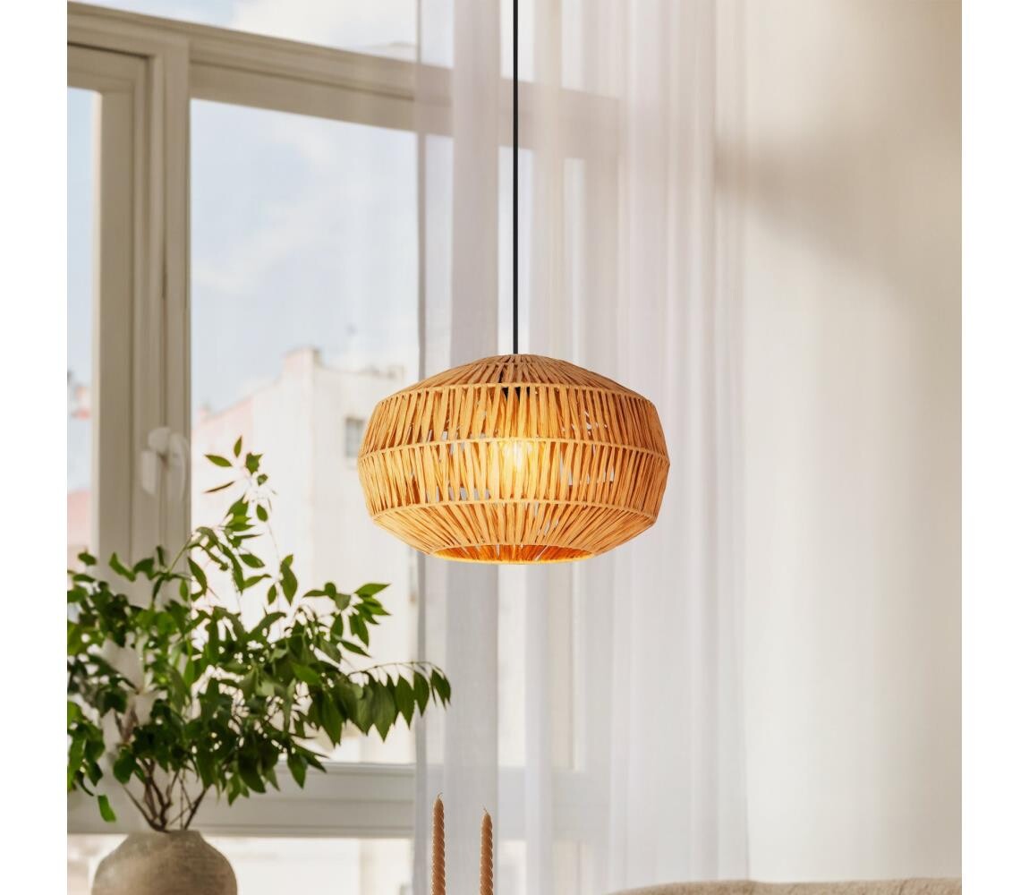 Eglo 44143 - Lustr na lanku SHELDON 1xE27/40W/230V hnědá 44143