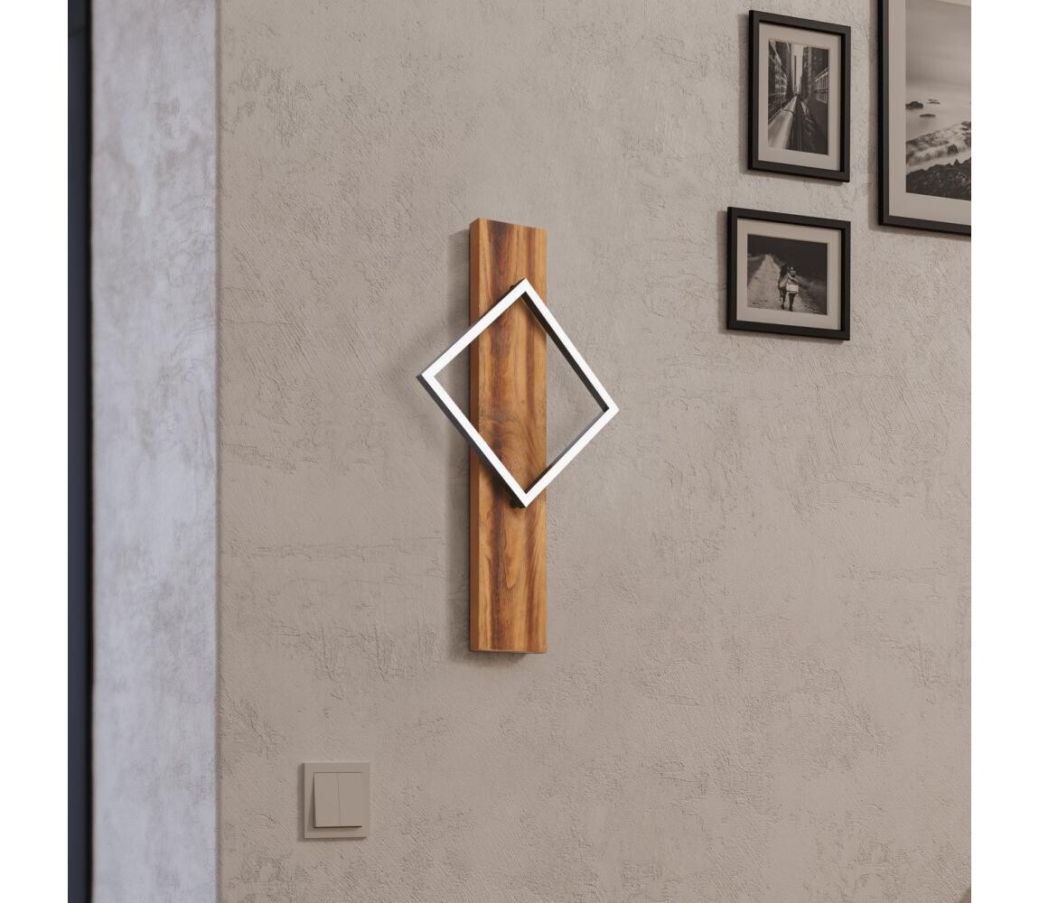 Eglo 901934 - LED Nástěnné svítidlo BOYAL LED/13W/230V černá/hnědá 901934