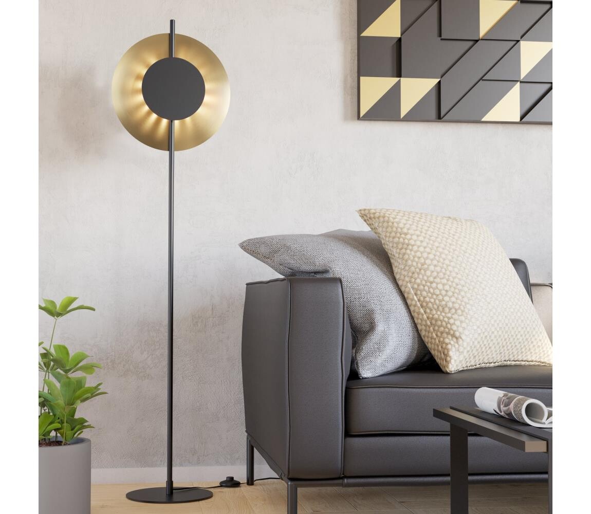 Eglo 900991 - LED Stojací lampa TOCINA LED/11W/230V zlatá/černá 900991