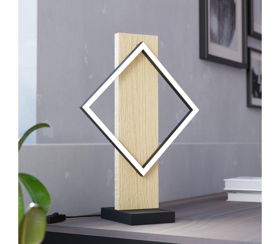 Eglo 901932 - LED Stolní lampa BOYAL LED/13W/230V černá/béžová 901932