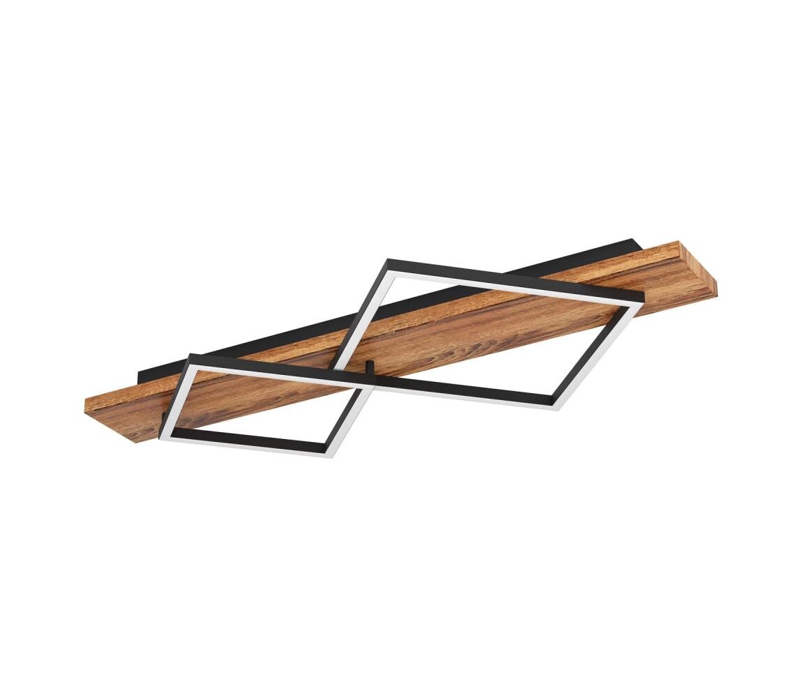 Eglo 901935 - LED Stropní svítidlo BOYA LED/13W/230V + LED/15W černá/hnědá 901935