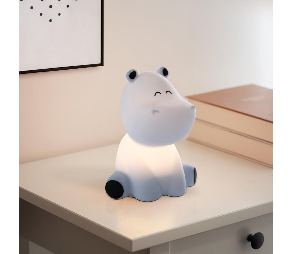 Eglo 75945 - LED RGBW Nab. dět. noč. světlo CASTELLINO LED/5W/5V 1200mAh hroch 75945