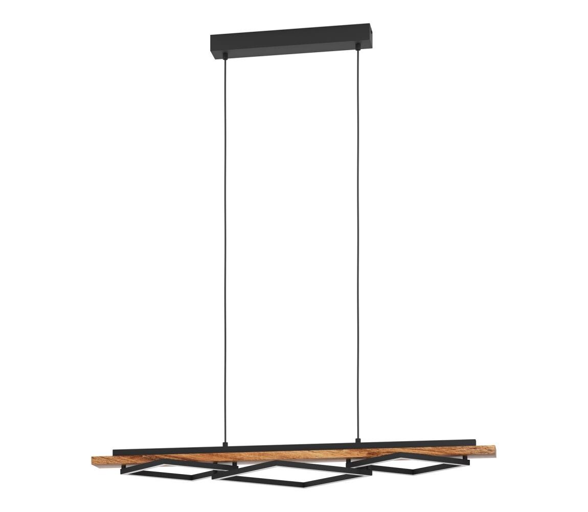 Eglo 901933 - LED St. lustr na lanku BOYAL 2xLED/13W/230V+ LED/16W černá/hnědá 901933