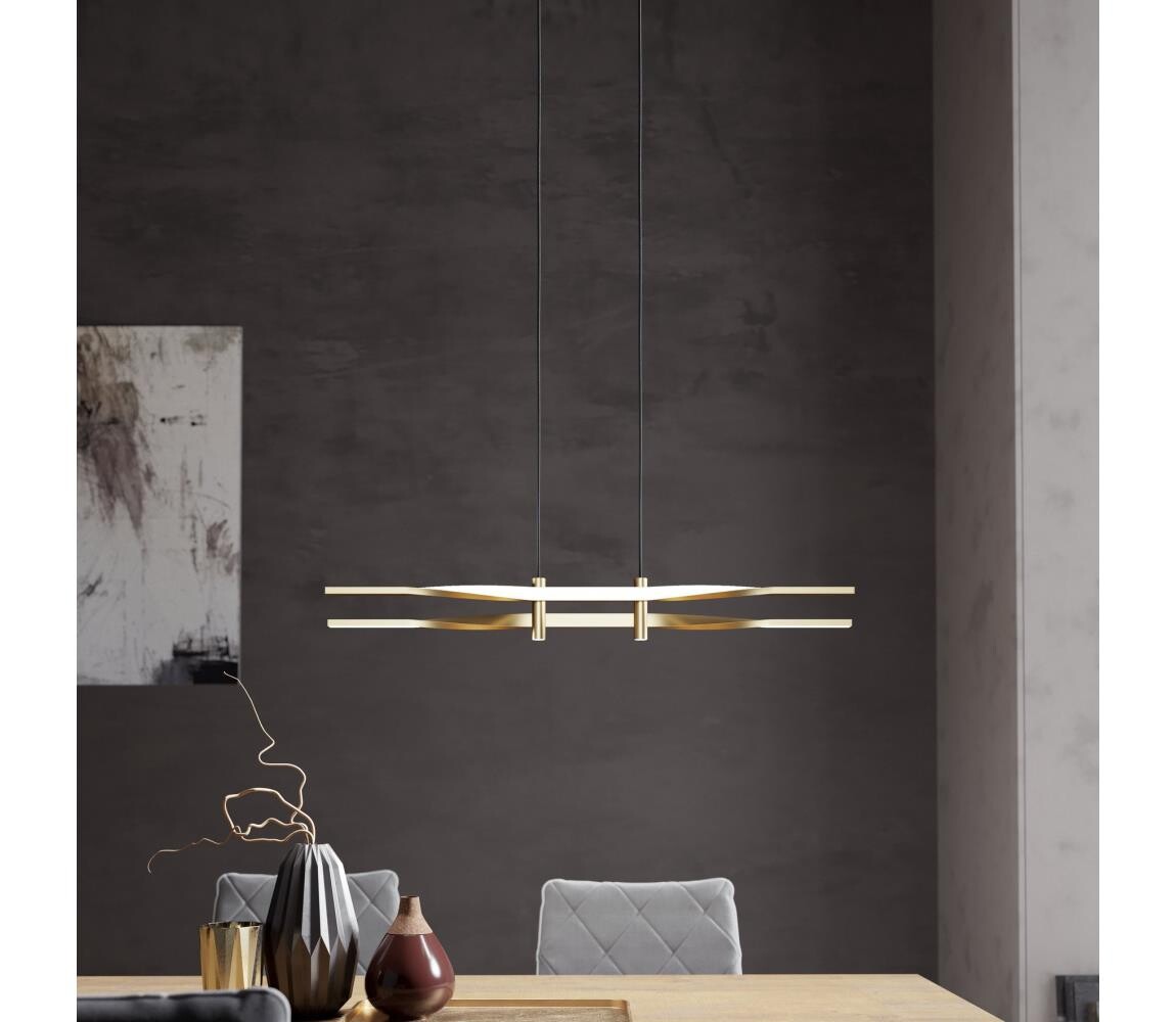 Eglo 901226 - LED Lustr na lanku COLMEAL LED/21W/230V zlatá 901226